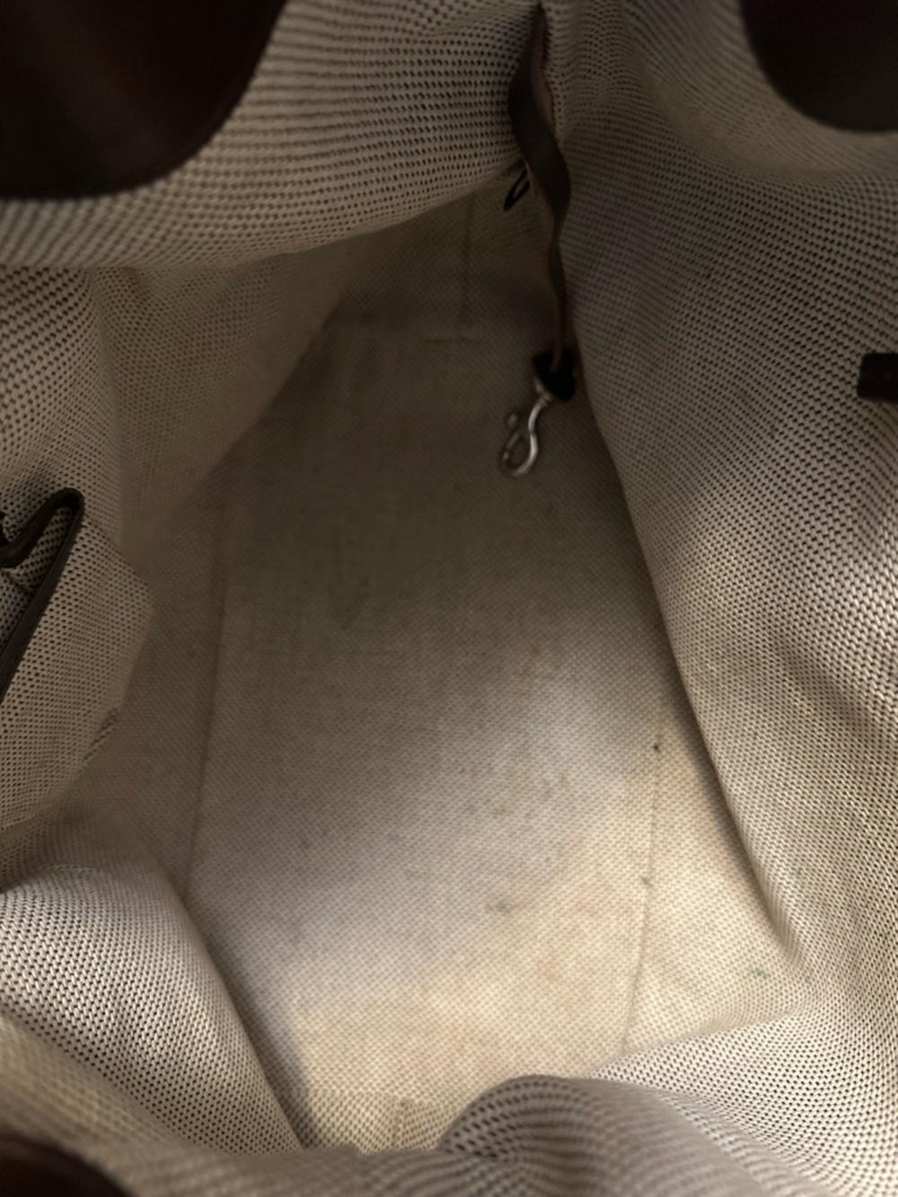 Dooney & Bourke Brown Leather Drawstring Shoulder Bag with Dark Brown Trim - Picture 13 of 16
